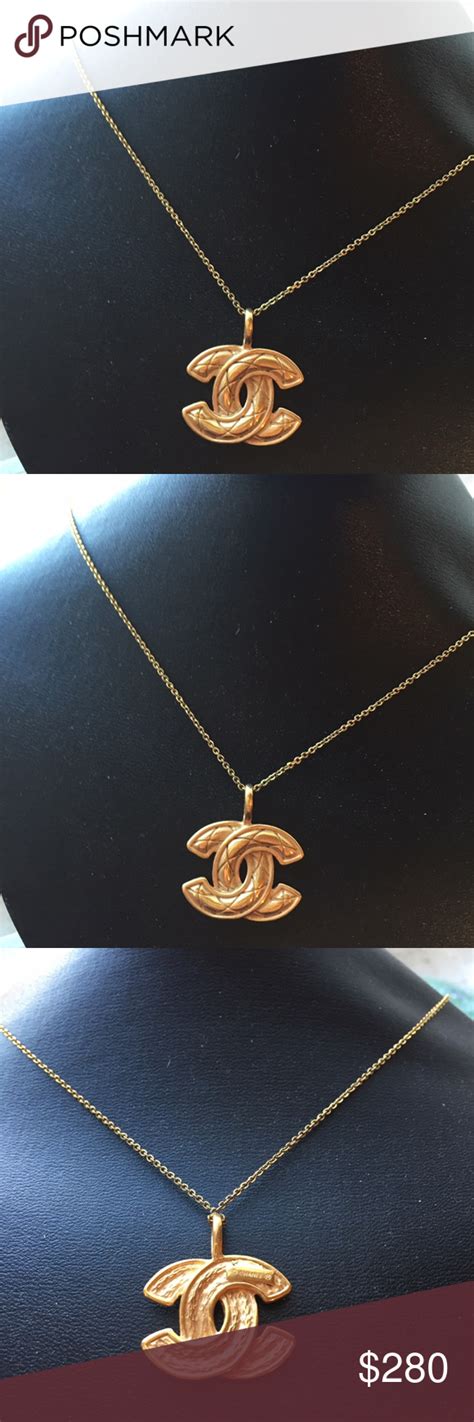 chanel small pendant necklace|authentic Chanel pendant necklace.